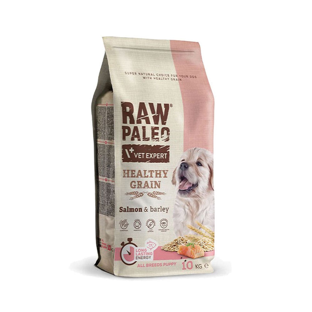 Raw Paleo Healthy Grain Puppy sausas maistas šuniukams su lašiša,10 kg -  1