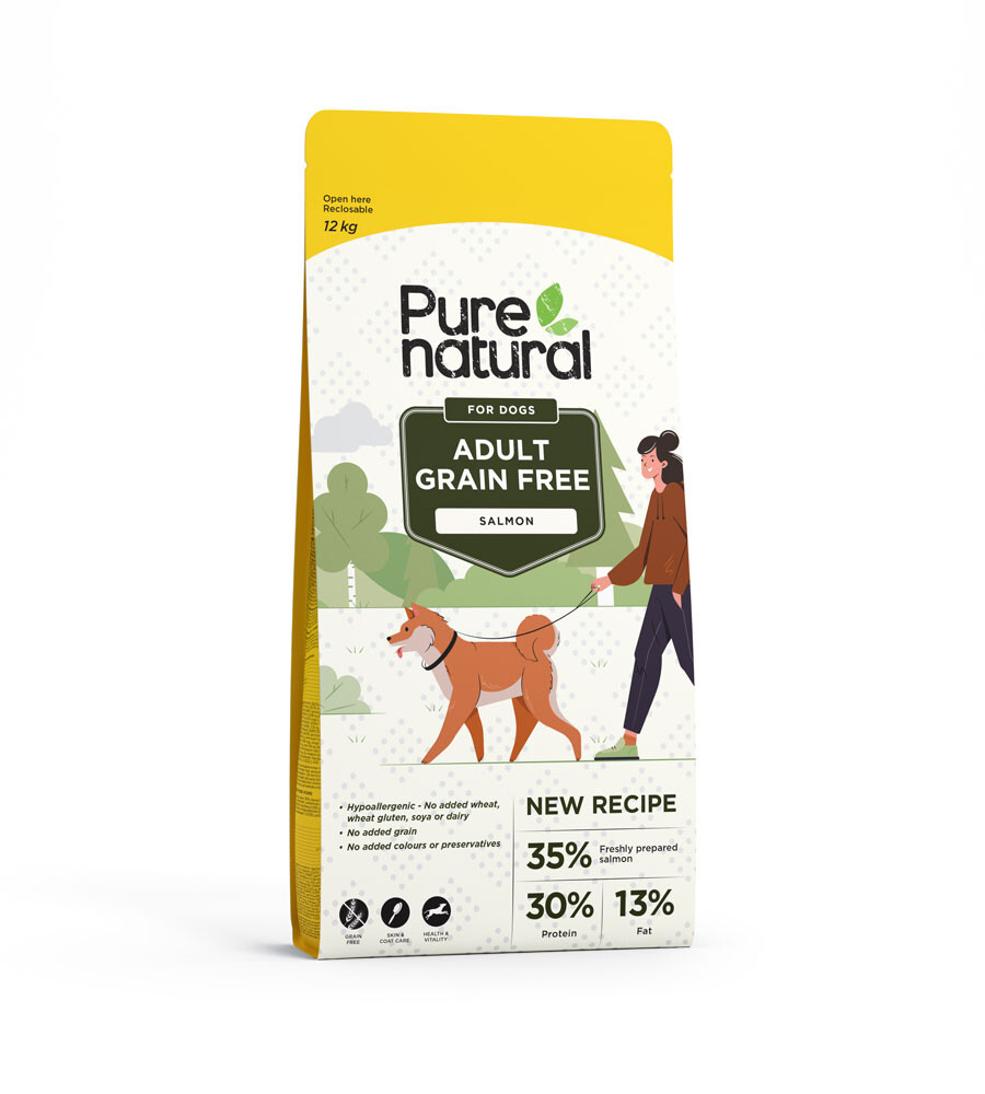 Purenatural Grain‑Free sausas maistas šunims su lašiša, 12 kg - 