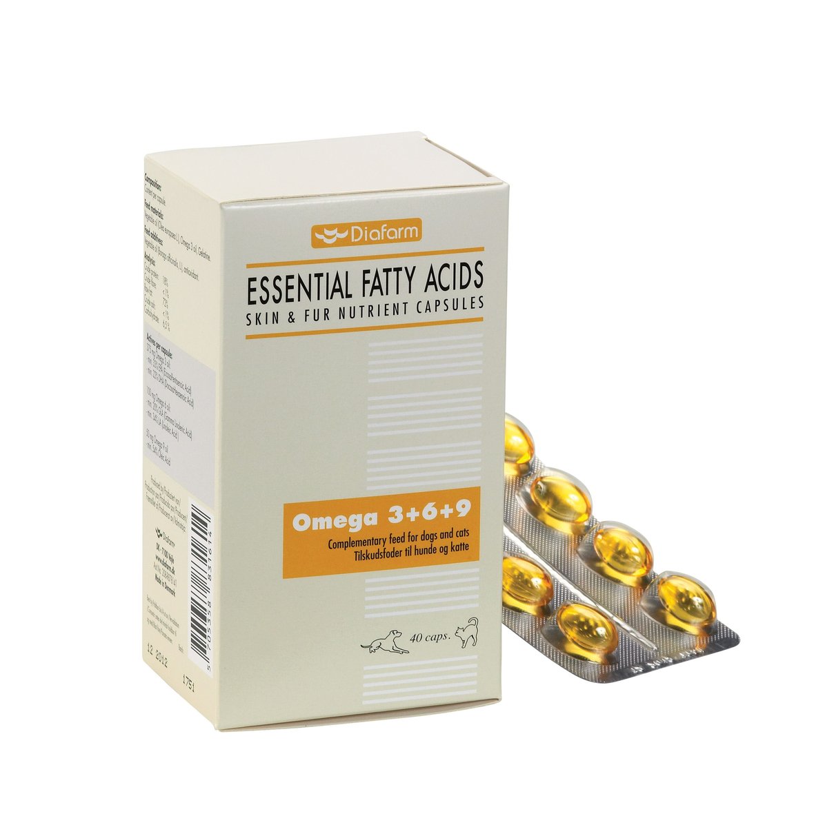 Diafarm Omega kapsulės šunims ir katėms, 40vnt -  1