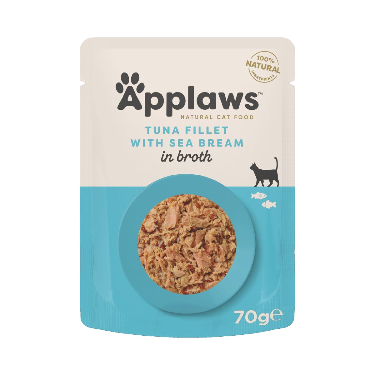 Applaws konservuotas maistas katėms su tunu ir jūriniu karšiu, 70 g - 