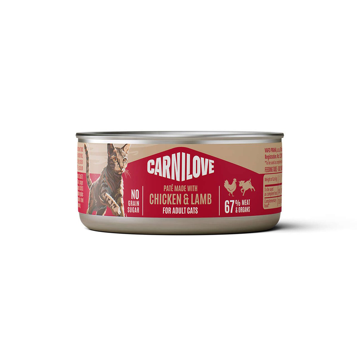CARNILOVE mitrā barība kaķiem, jērs/vista,100g - Produkta attēls