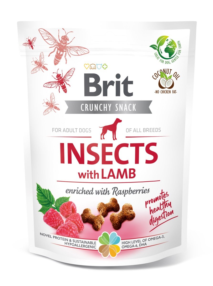 BRIT CARE CRACKER SKANĖSTAI ŠUNIMS SU VABZDŽIAIS IR ĖRIENA, 200 G - 