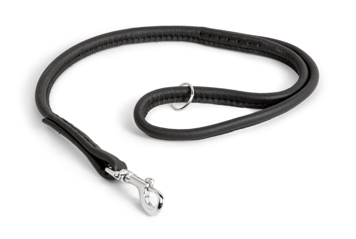 Show Dog koera näituserihm nahast, 6 mm x 60 cm, must - Tootepilt
