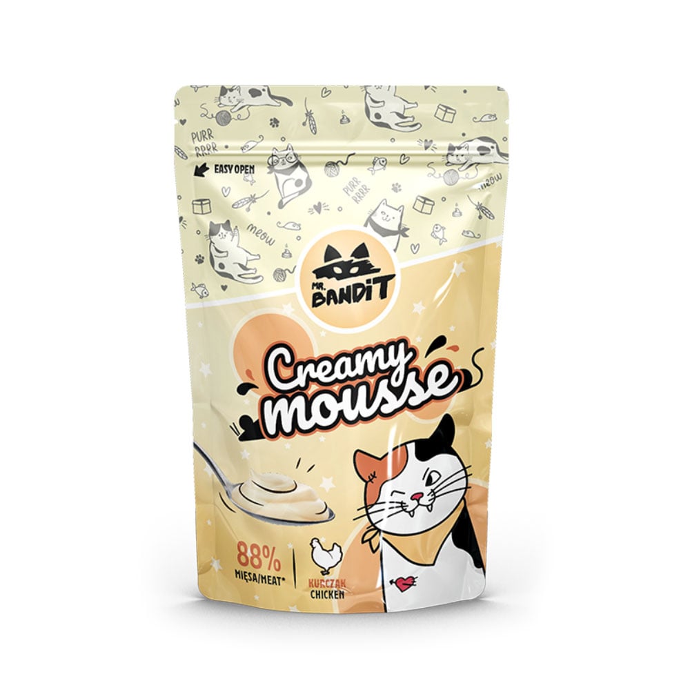 Mr.Bandit Creamy Mousse skanėstai katėms su vištiena, 60g -  1