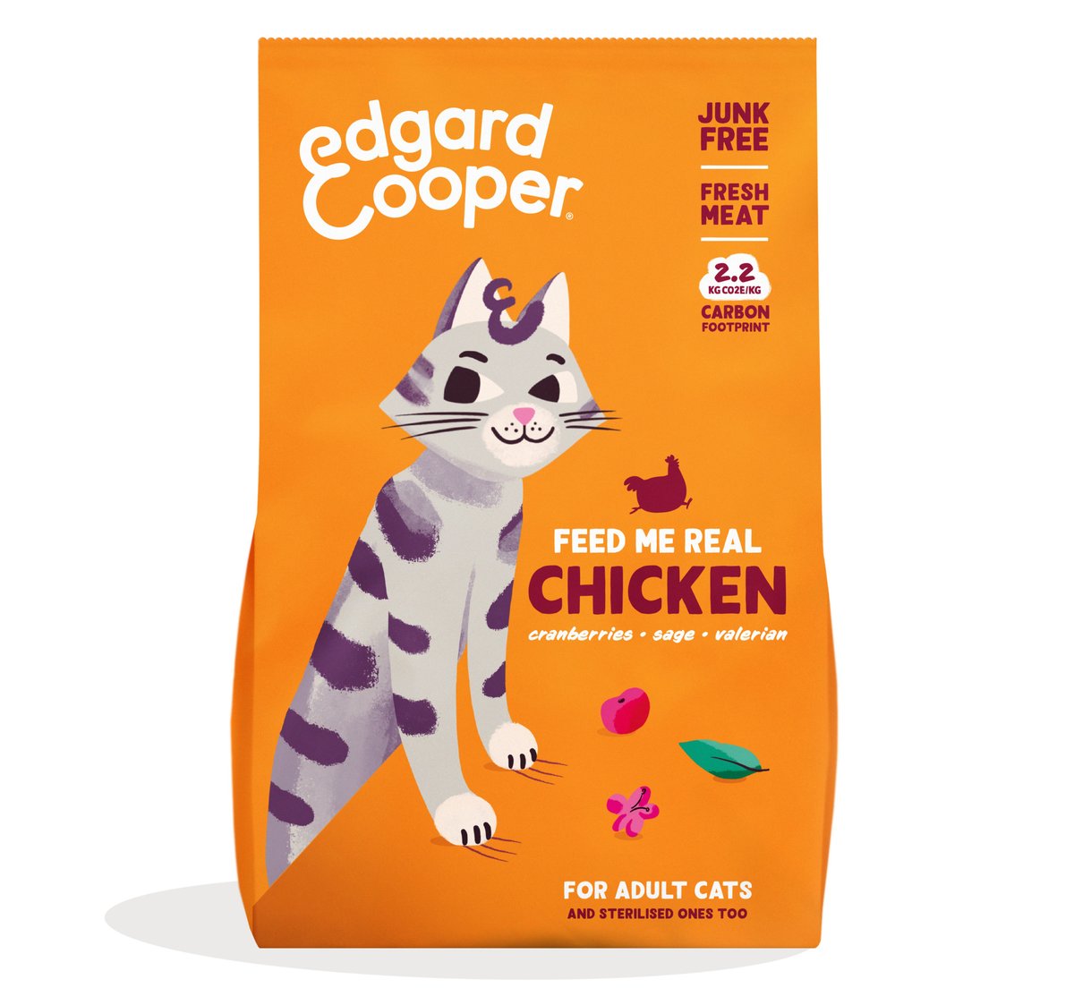 Edgard Cooper sausas maistas katėms, su vištiena, 2kg -  1