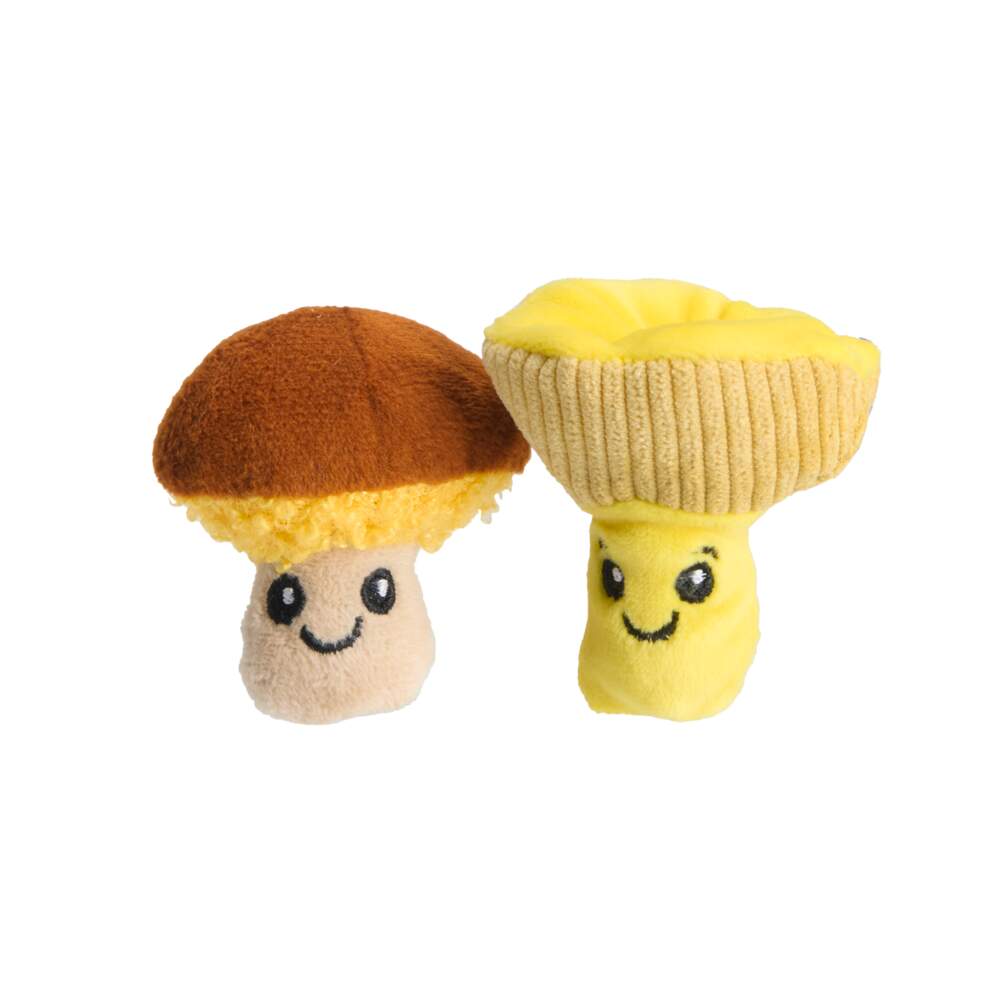 Little&Bigger Mushroom Love Chantarelle & PennyBun rotaļlieta kaķiem, 2 gab - Produkta attēls