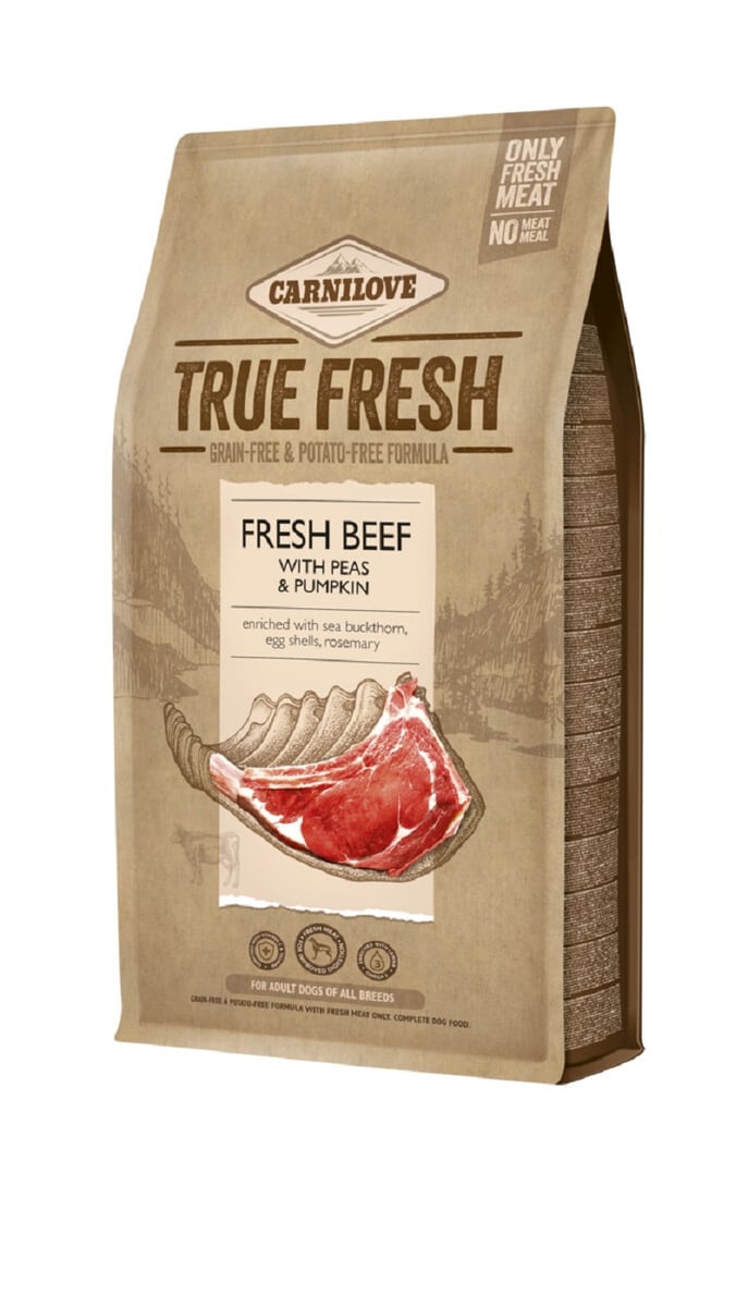 Carnilove True Fresh sausas maistas šunims su jautiena, 1,4kg - 