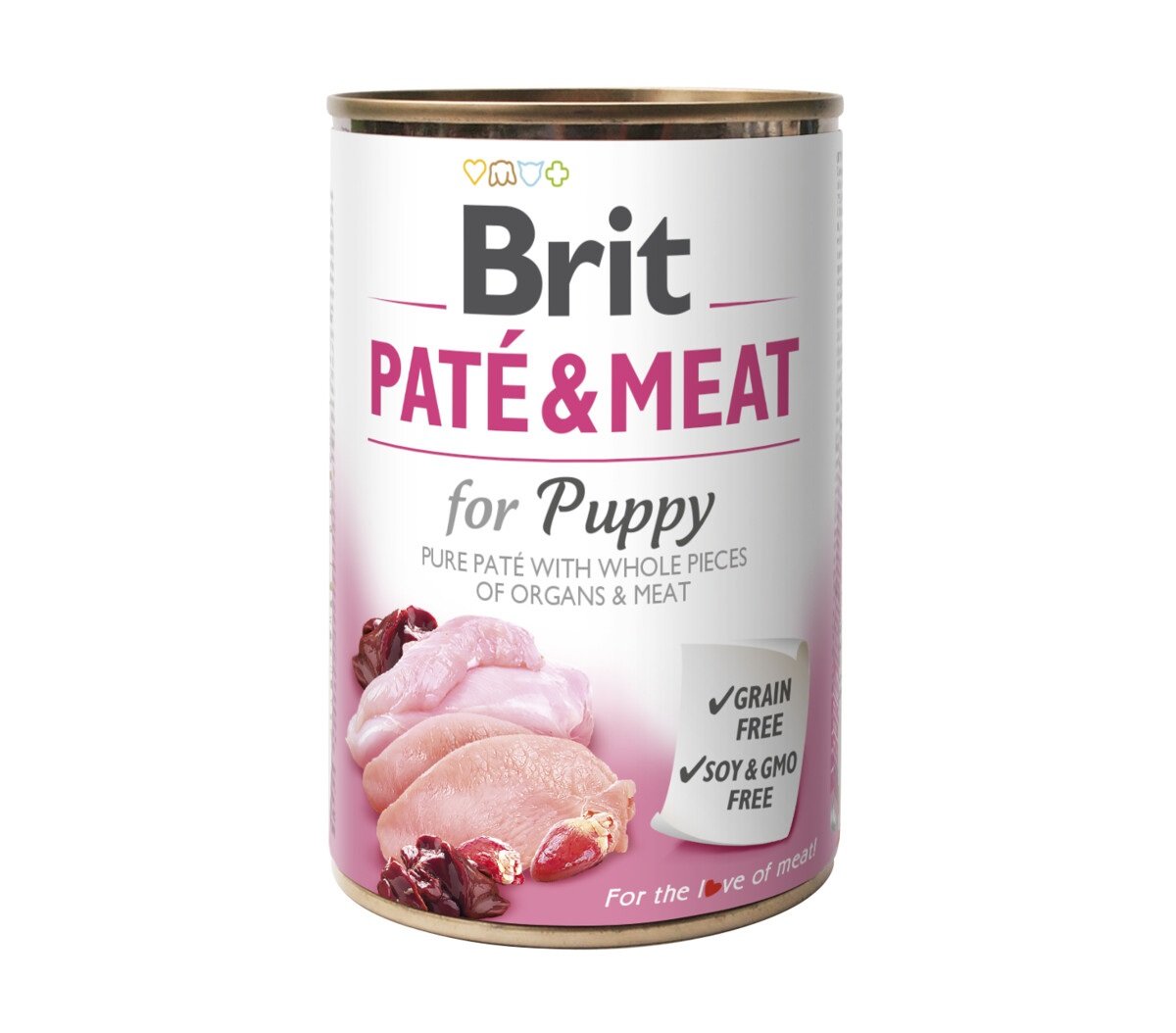 Brit Care konservai šuniukams „Pâté & Meat“, vištien./kalak., 400g - 