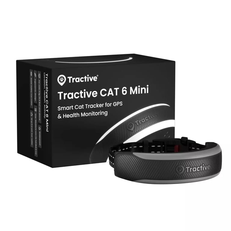 Tractive 6 Mini GPS-jälgija kassile, must