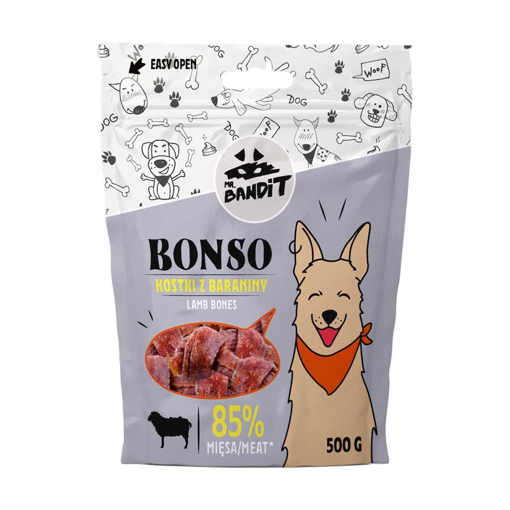 Mr. Bandit Bonso skanėstai šunims su ėriena ir antiena, 500 g -  1