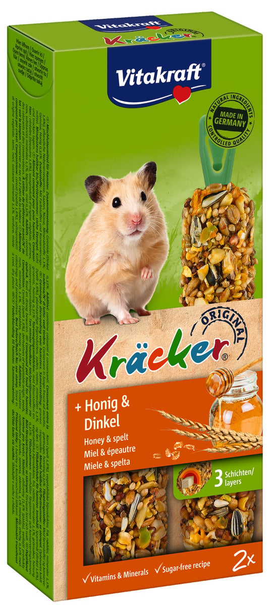 Vitakraft Kräcker hamstrite maius mee ja speltaga, 2 tk - Tootepilt 1