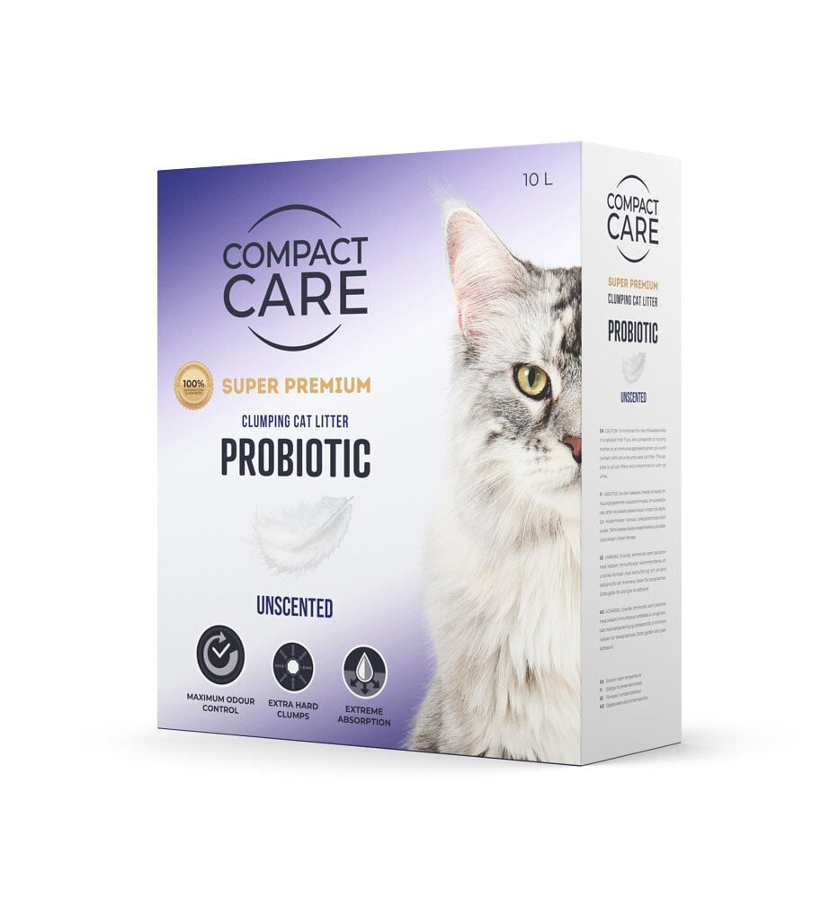 Compact Care Probiotic kraikas katėms su probiotikais, bekvapis, 10l - 