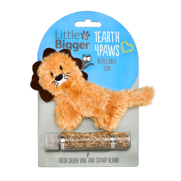 Little&Bigger 1Earth4Paws uzpildāma rotaļlieta kaķiem, lauva