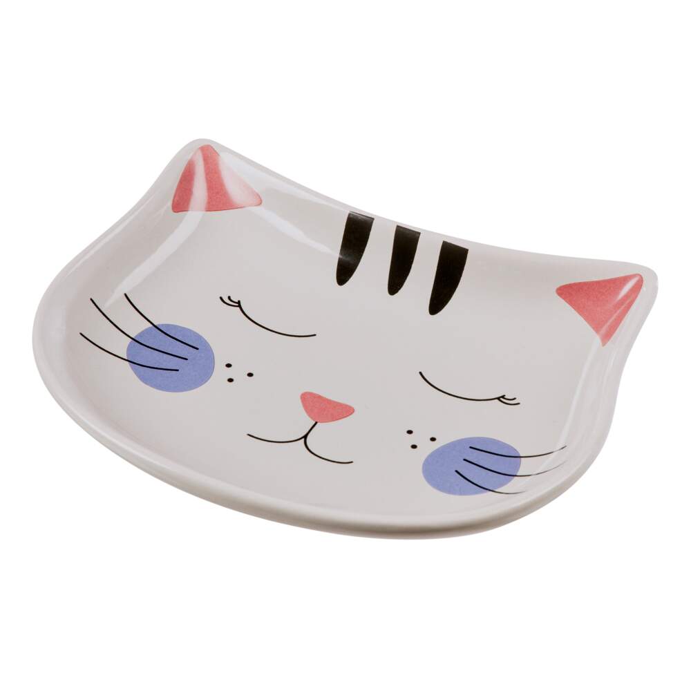 Basic CatFace keraminė lėkštutė, pilkos spalvos - 