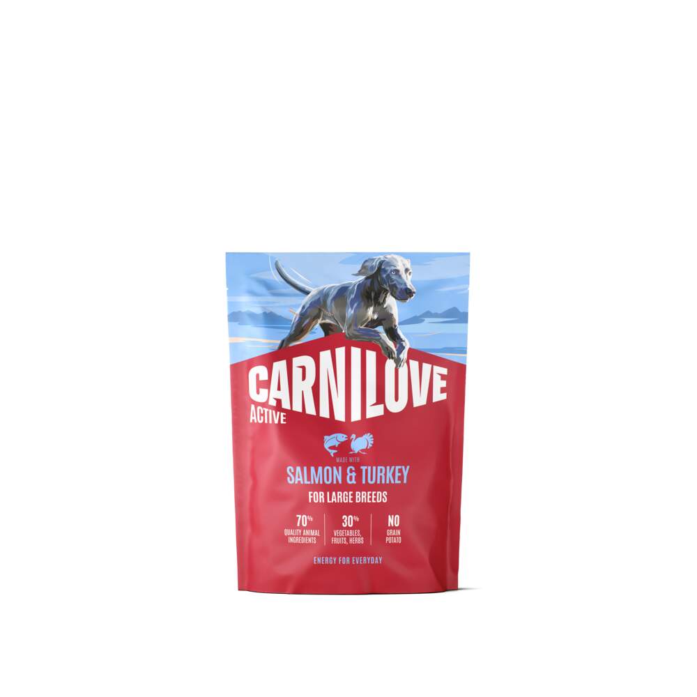 CARNILOV ACTIV sausas maistas šunims su lašiša ir kalakutiena 1,5kg - 