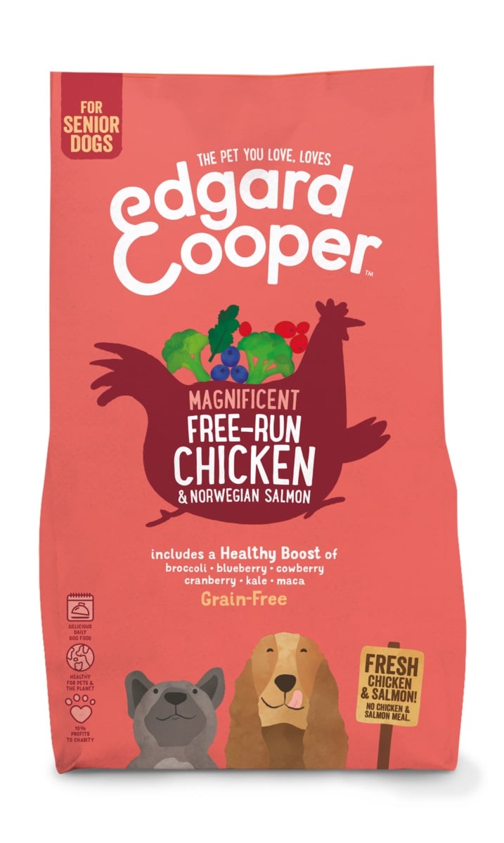 Edgard & Cooper maistas senjorams šunims su vištiena ir lašiša, 2,5kg - 