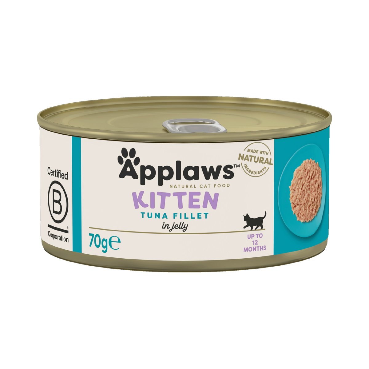 APPLAWS mitrā barība kaķēniem, tuncis želejā, 70g - Produkta attēls