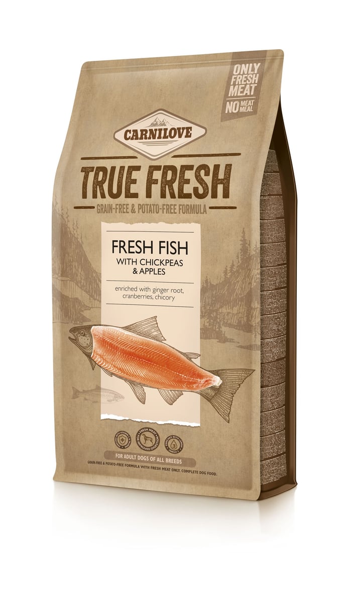 Carnilove True Fresh koera kuivtoit, kala, 1,4 kg - Tootepilt