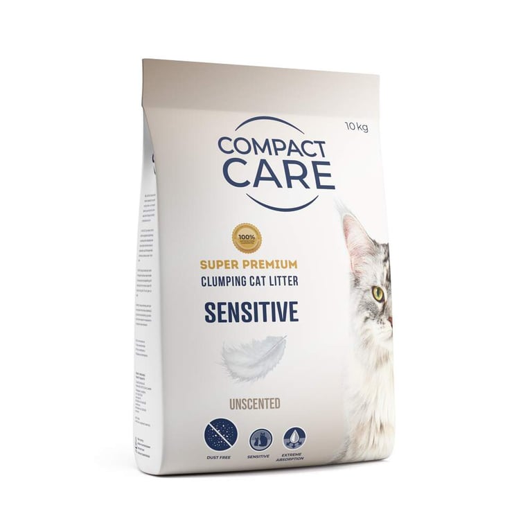 Compact Care Sensitive kraikas jautrioms katėms, 10 kg -  2