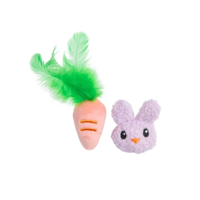 L&B KittenBasics kassipoja mänguasi jänes ja porgand 2-pakk