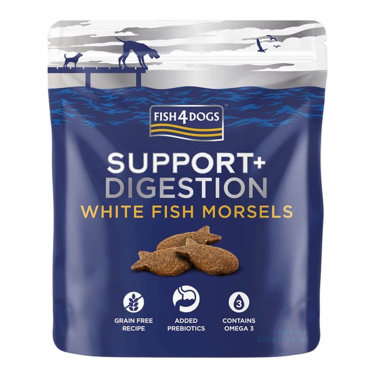 Fish4Dogs maiused koertele valge kalaga, Morsels Digestion 225 g - Tootepilt 2