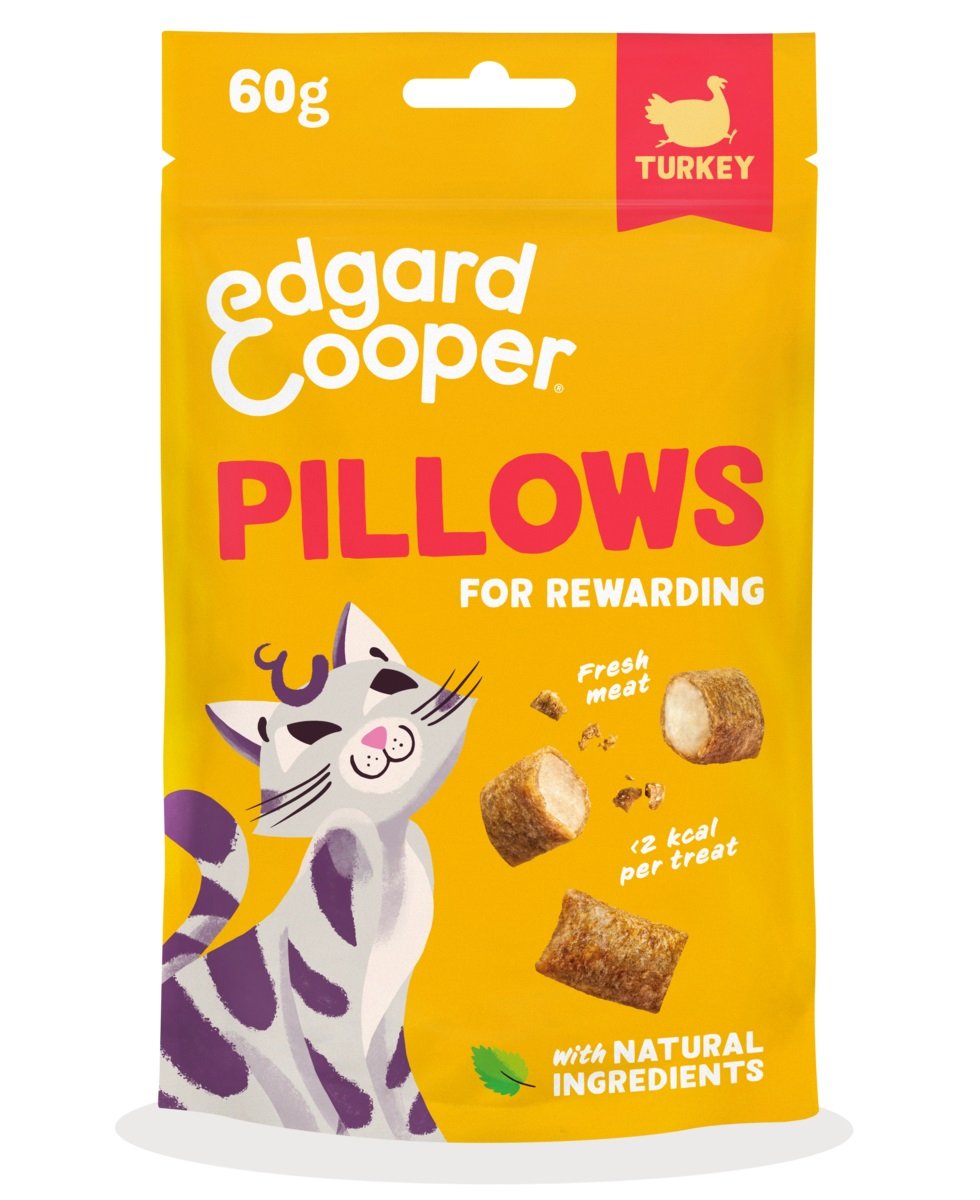 EDGARD COOPER Pillows gardumi kaķiem, tītars, 60g - Produkta attēls