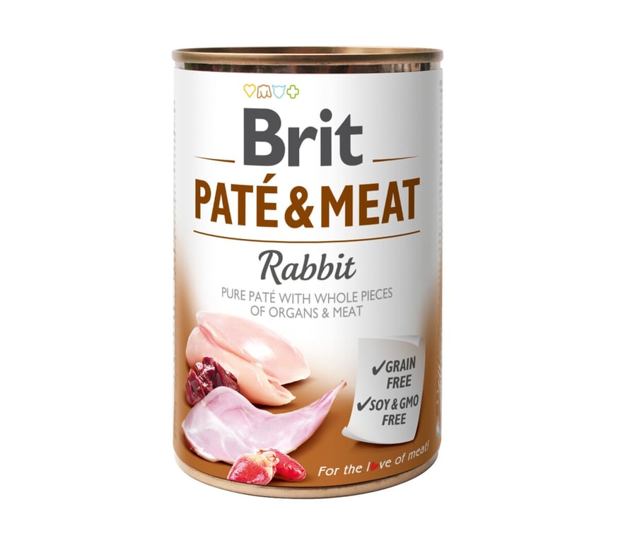 Brit Care konservuotas maistas šunims „Paté & Meat“ su triušiena, 400g