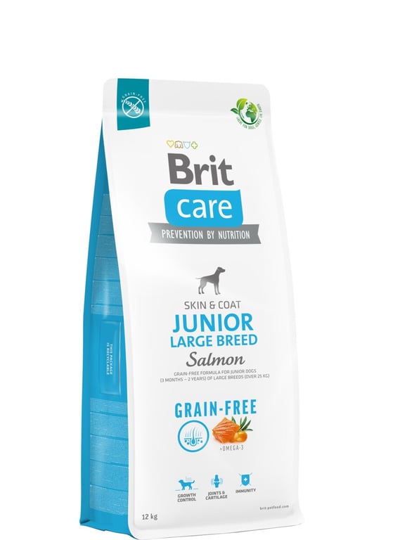 Brit Care maistas didelių veislių jauniems šunims su lašiša, 3kg