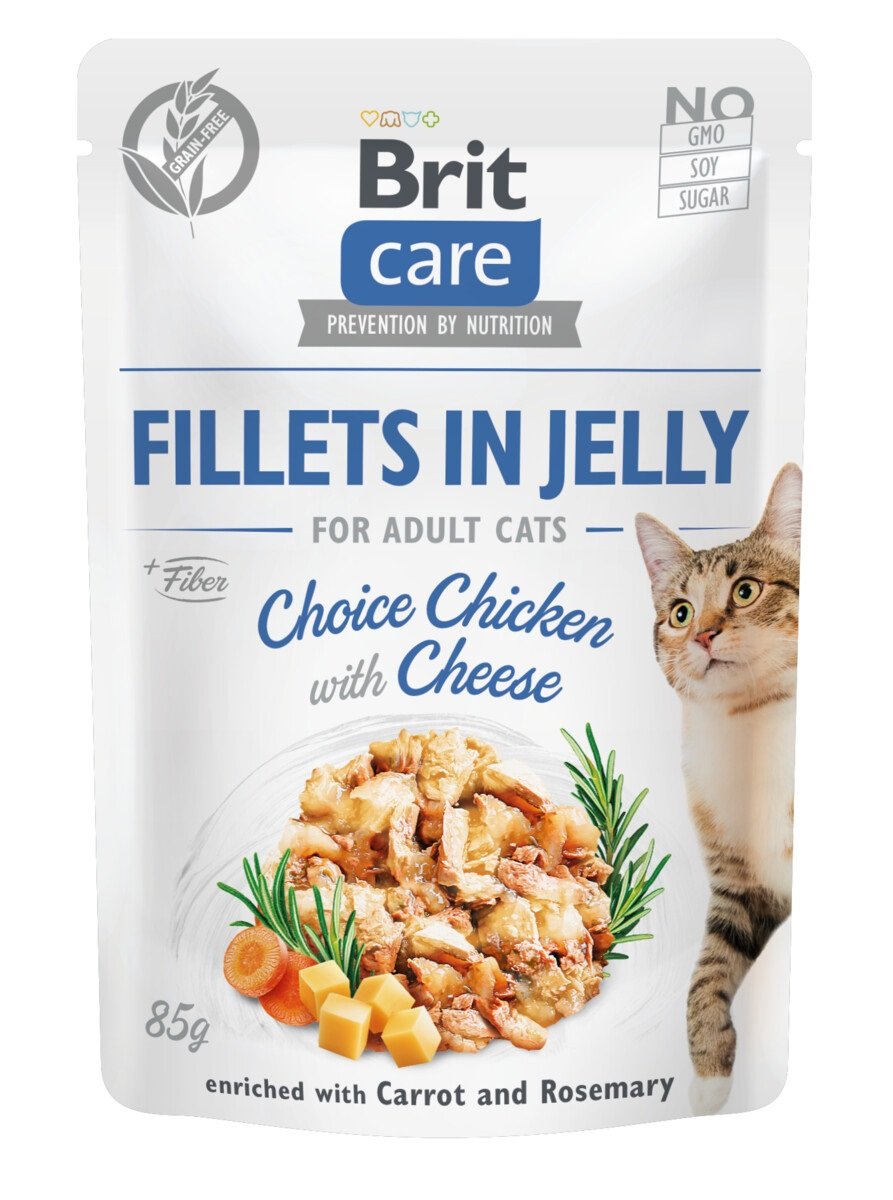 Brit Care šlapias maistas katėms su vištiena ir sūriu, 85g - 