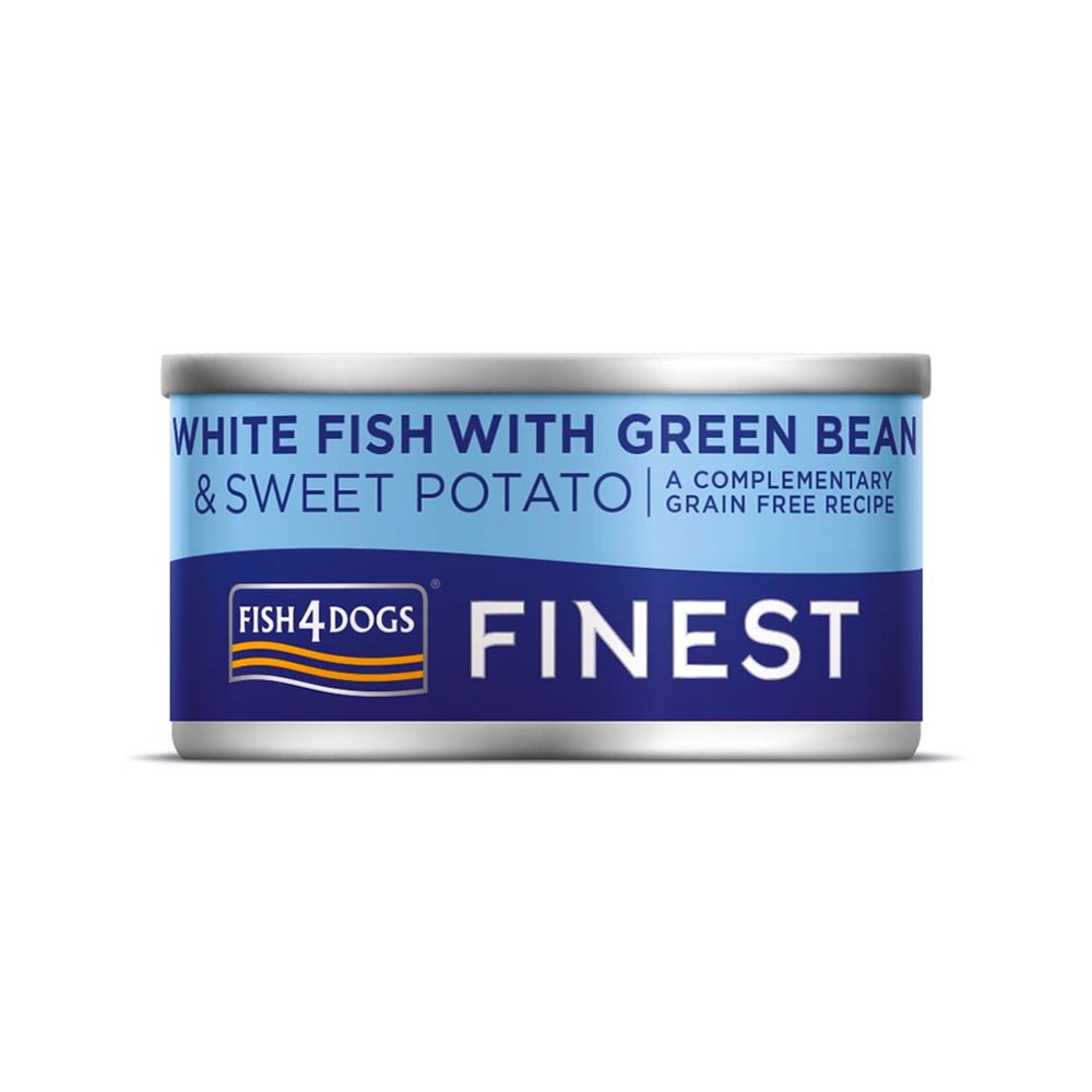 Fish4Dogs Finest konservai šunims su žuvimi ir saldžiąja bulve, 85g -  1
