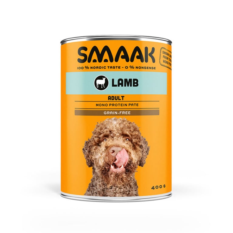 SMAAK mitrā barība suņiem, jērs, 400g