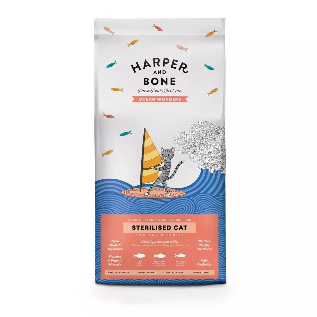 Harper and Bone Ocean Wonders steriliseeritud kassi kuivtoit, 1,5 kg - Tootepilt