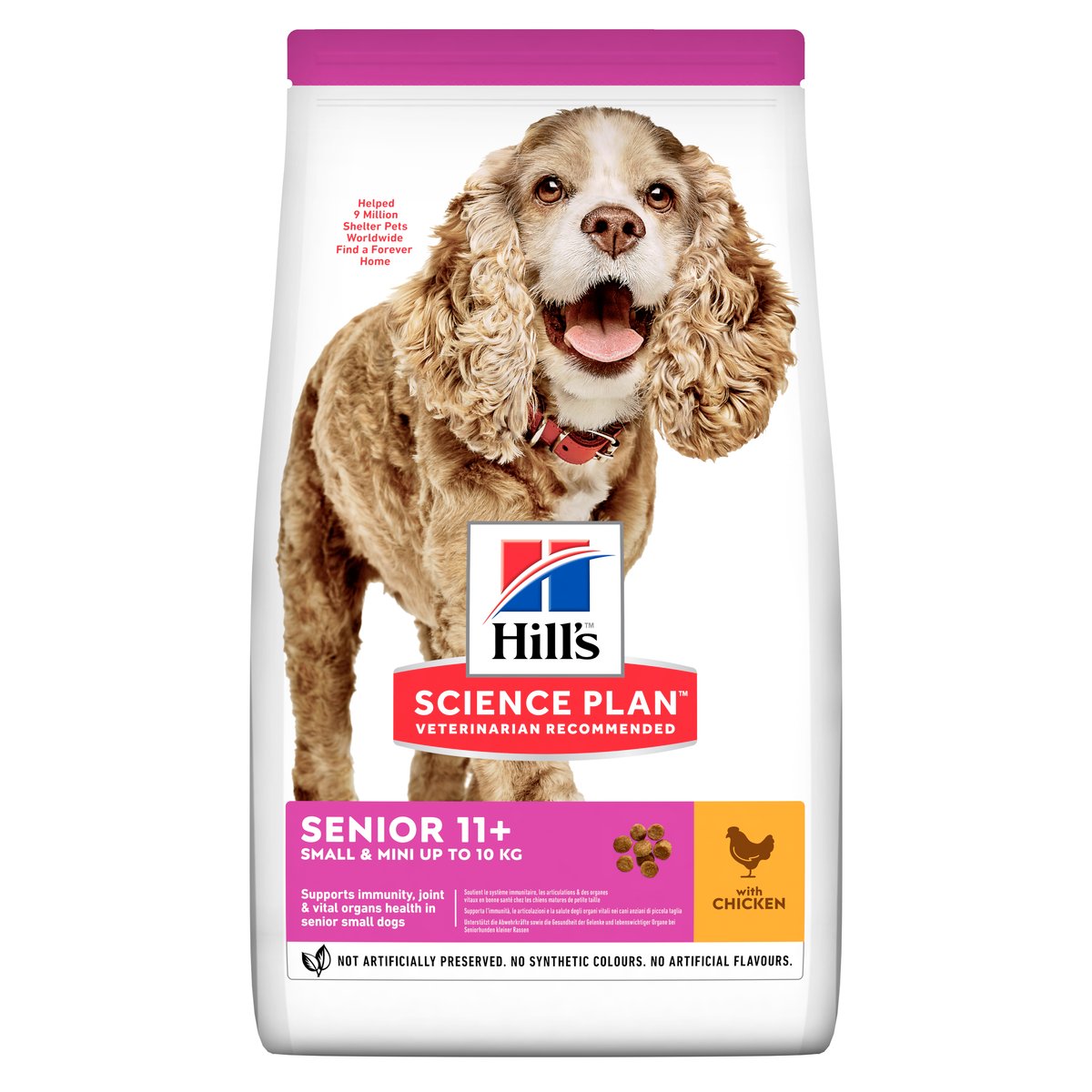 HILL'S SP Senior 11+ Small&Mini sausā barība suņiem, vista,1,5kg - Produkta attēls 1