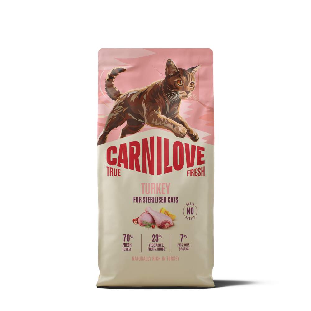 CARNILOVE True Fresh Sterilised sausā barība kaķiem, tītars, 6kg - Produkta attēls