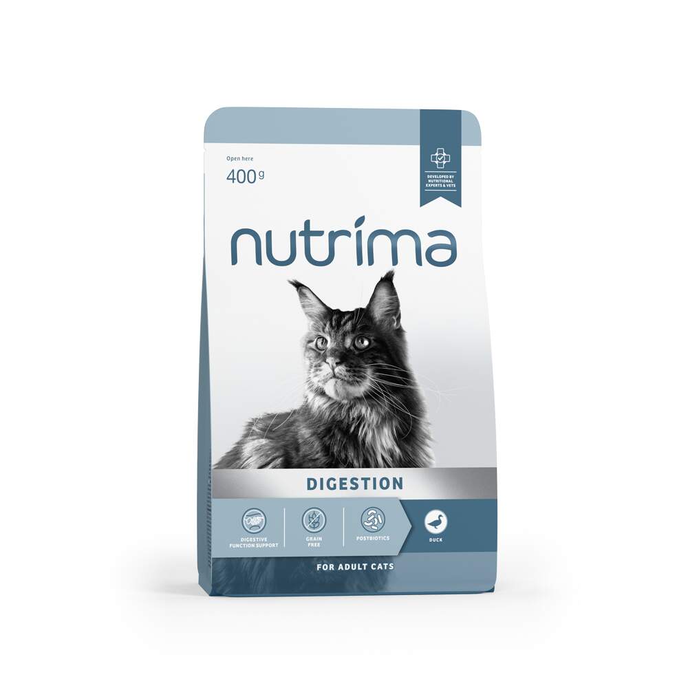 Nutrima Adult Digestion sausā barība kaķiem, pīle, 400g - Produkta attēls