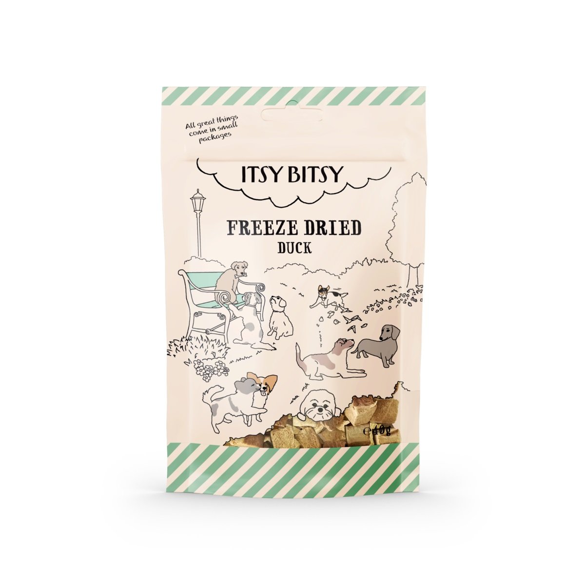 ItsyBitsy liofilizuotas skanėstas šunims – antiena, 40 g -  1