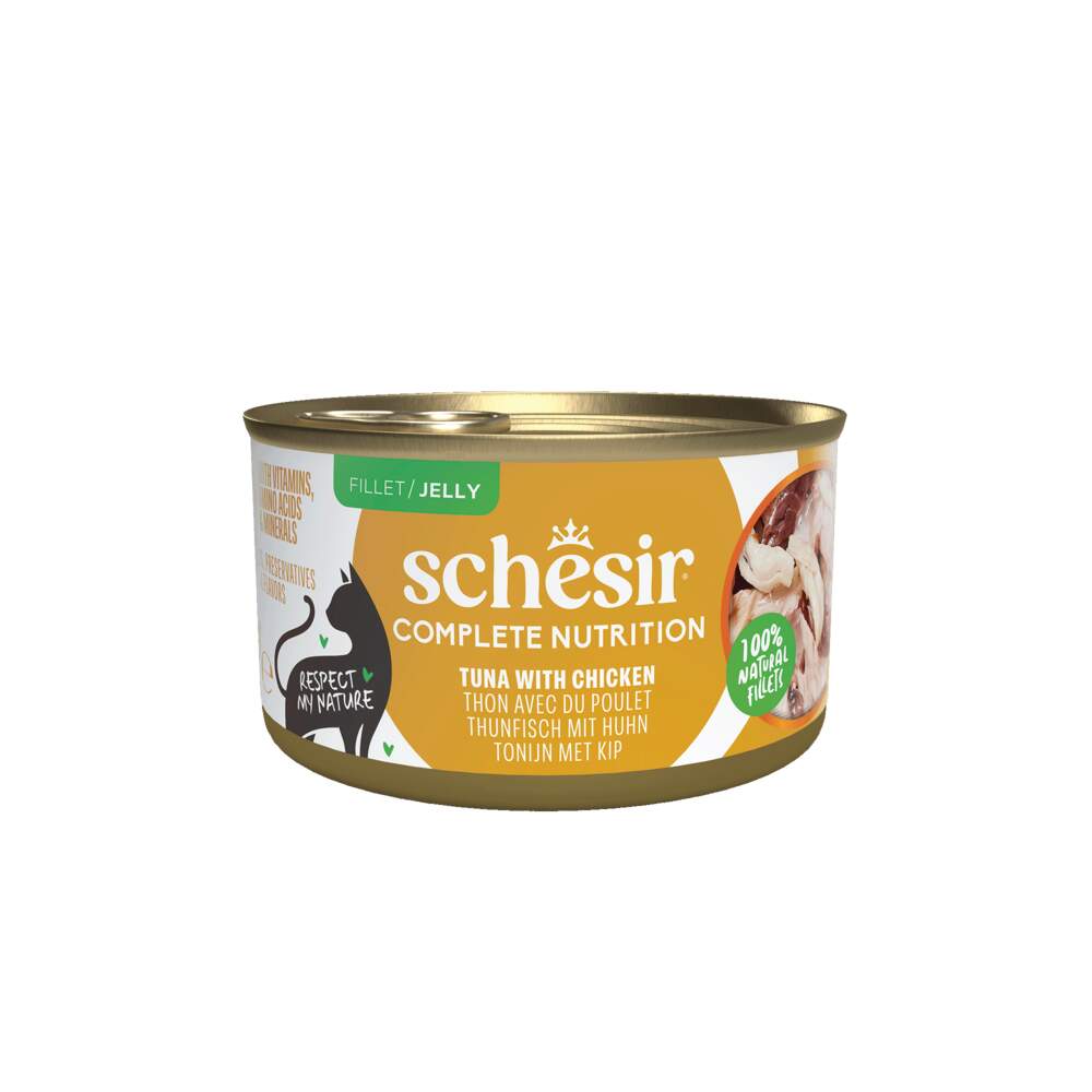 Schesir kassi konserv želees, tuunikala/kana, 85 g - Tootepilt