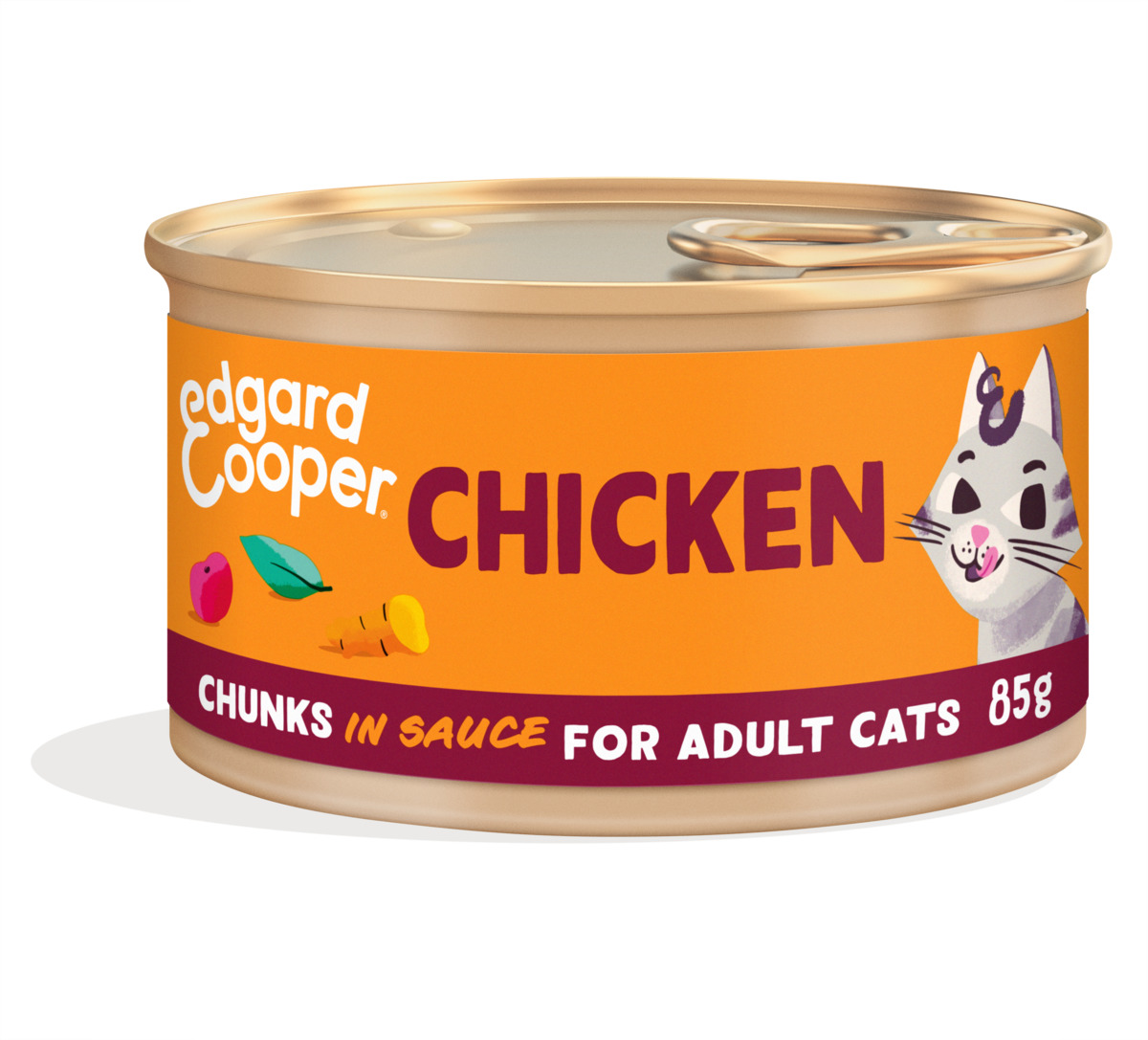 Edgard Cooper konservuotas maistas katėms, su vištiena padaže, 85g - 