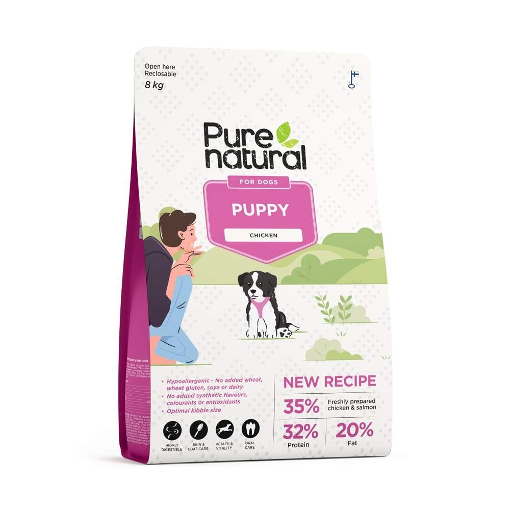 Purenatural sausas maistas šuniukams su vištiena, 8 kg -  1