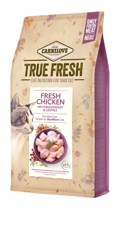 Carnilove True Fresh kassi kuivtoit, kana, 340 g - Tootepilt 2