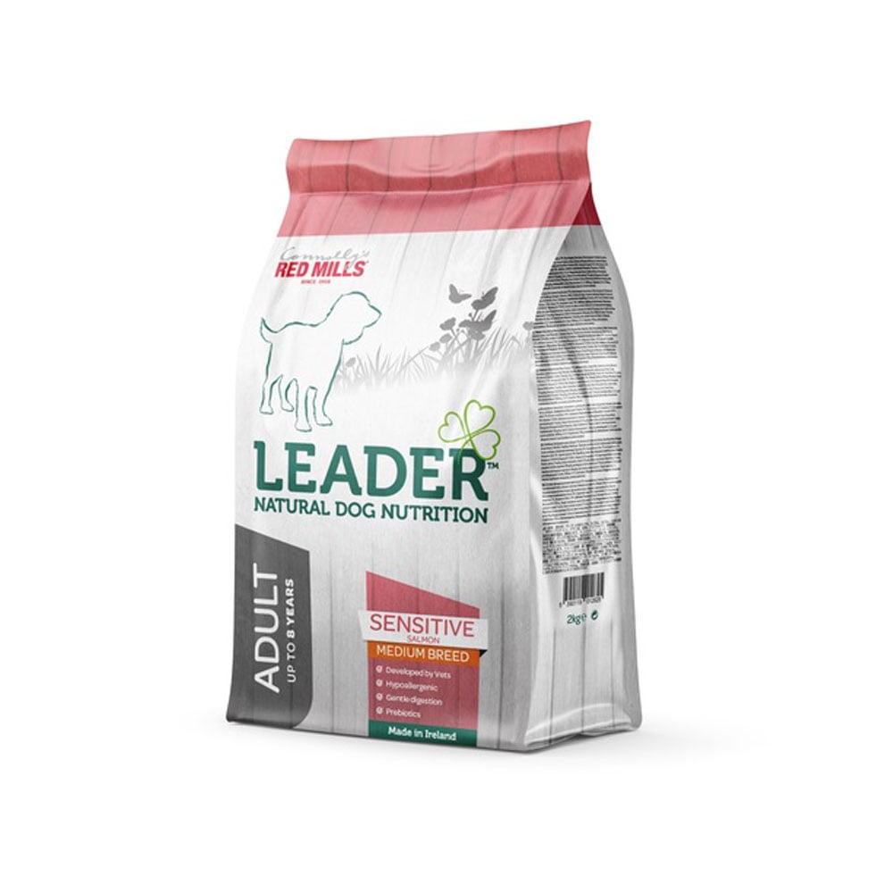Leader Sensitive Medium sausas maistas šunims su lašiša, 2 kg -  1