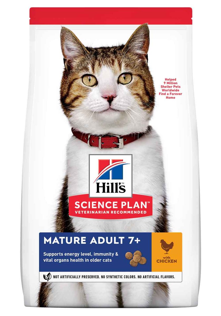 Hill's Science Plan Mature maistas katėms-senjorėms su višt. 1,5 kg -  1
