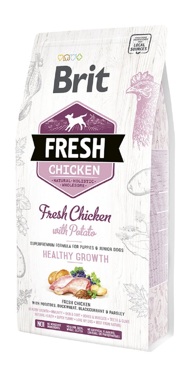 BRIT FRESH KUTSIKA TÄISSÖÖT KANA/KARTUL 2,5KG* - Tootepilt