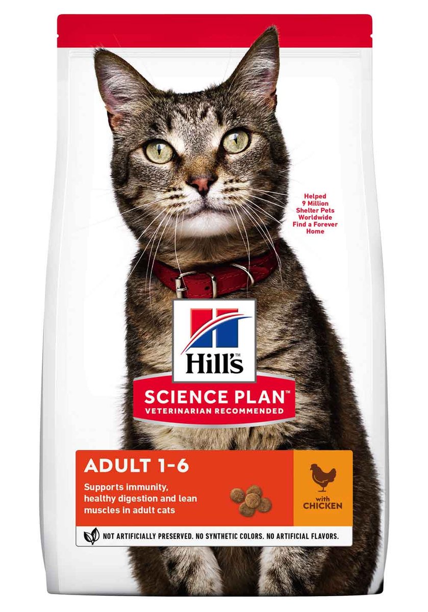 Hill's Science Plan Adult sausas maistas katėms su vištiena, 3 kg -  1