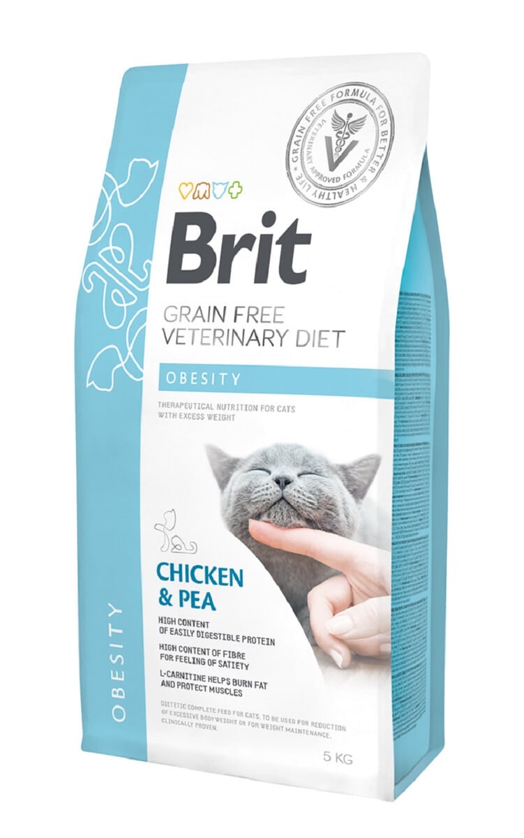 BRIT GF VD Obesity sausā barība kaķiem, vista/zirņi, 5 kg - Produkta attēls