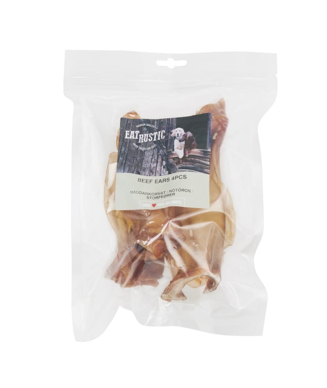 Eat Rustic natūralus skanėstas šunims – jautienos ausys, 4 vnt.