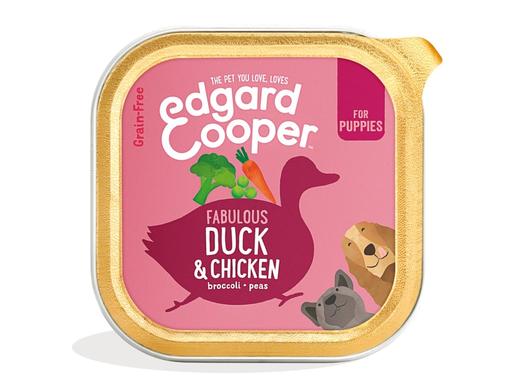EDGARD COOPER mitrā barība kucēniem, pīle/vista, 300 g