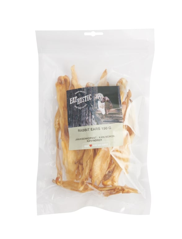Eat Rustic natūralus skanėstas šunims – triušio ausys, 150g