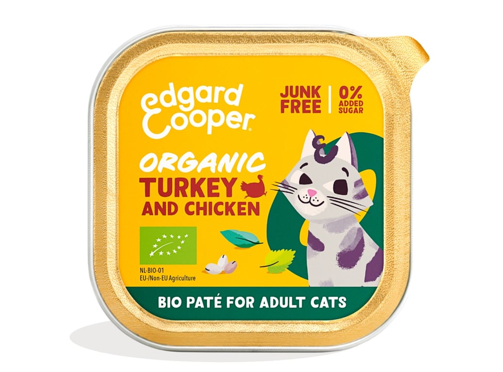 Edgard Cooper eko paštetas katėms, su kalakutiena, 85g