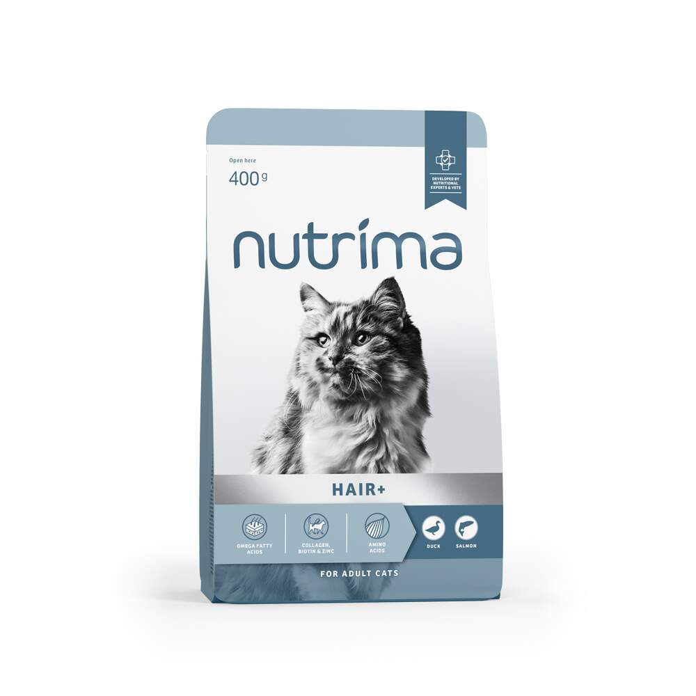 Nutrima Hair+ sausā barība kaķiem, 400g - Produkta attēls